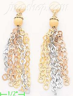 14K Gold Fancy Designs Earrings - Click Image to Close