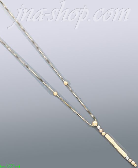 14K Gold Fancy Designs Necklace 16" - Click Image to Close