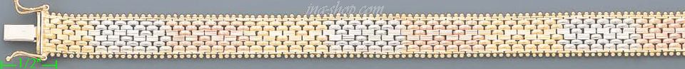 14K Gold Bola Collection Bracelet 7.5" - Click Image to Close