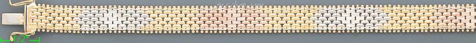 14K Gold Bola Collection Bracelet 7.5" - Click Image to Close