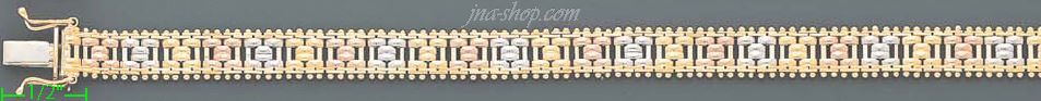 14K Gold Bola Collection Bracelet 7.25" - Click Image to Close