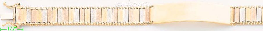 14K Gold Bola Collection Bracelet 7.5" - Click Image to Close