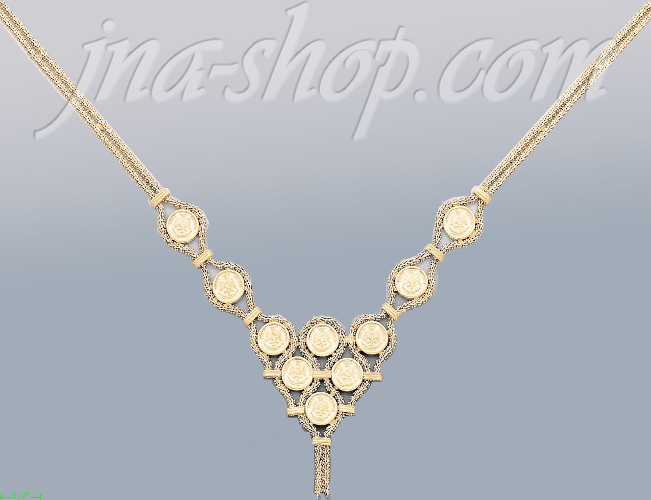 14K Gold Bola Collection Necklace 17" - Click Image to Close