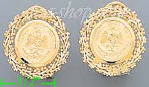 14K Gold Bola Collection Earrings - Click Image to Close