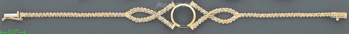 14K Gold Bola Collection Bracelet 7" - Click Image to Close