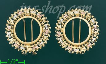 14K Gold Bola Collection Earrings - Click Image to Close