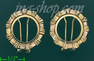 14K Gold Bola Collection Earrings - Click Image to Close