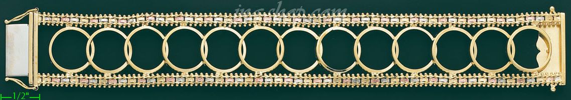 14K Gold Bola Collection Bracelet 7.5" - Click Image to Close