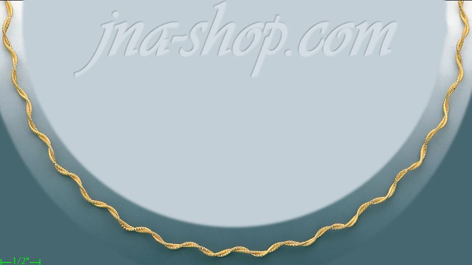 14K Gold Fancy Light Necklace 17" - Click Image to Close