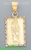 14K Gold Saint Joseph Religious Charm Pendant - Click Image to Close