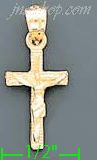 14K Gold Cross Dia-Cut Charm Pendant - Click Image to Close