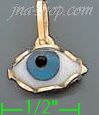 14K Gold Evil Eye Assorted Charm Pendant - Click Image to Close