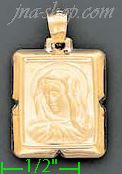 14K Gold Virgin Charm Pendant - Click Image to Close