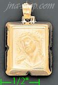 14K Gold Jesus Christ Charm Pendant - Click Image to Close