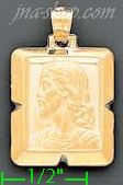 14K Gold Jesus Christ Charm Pendant - Click Image to Close