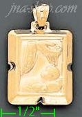 14K Gold Baby Being Baptized Charm Pendant - Click Image to Close