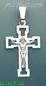 14K Gold Crucifix Fancy Cross Charm Pendant - Click Image to Close