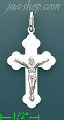 14K Gold Crucifix Fancy Cross Charm Pendant - Click Image to Close