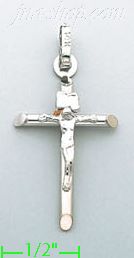 14K Gold Crucifix Fancy Cross Charm Pendant - Click Image to Close