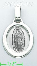 14K Gold Virgin of Guadalupe Italian Picture Charm Pendant - Click Image to Close