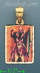 14K Gold Religious Picture Charm Pendant - Click Image to Close