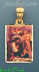 14K Gold First Communion Picture Charm Pendant - Click Image to Close