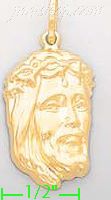 14K Gold Jesus Christ Italian Charm Pendant - Click Image to Close