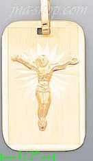 14K Gold Jesus Christ Italian Charm Pendant - Click Image to Close