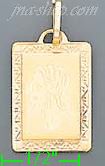 14K Gold Jesus Christ Italian Charm Pendant - Click Image to Close