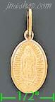 14K Gold Virgin Italian Charm Pendant - Click Image to Close