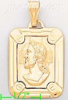 14K Gold Jesus Christ Italian Charm Pendant - Click Image to Close