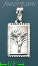 14K Gold Crucifix Stamp & Charm Pendant - Click Image to Close