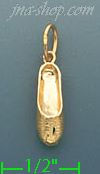 14K Gold Shoe Charm Pendant - Click Image to Close