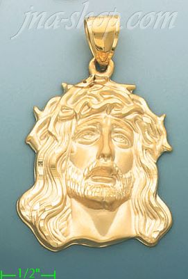 14K Gold Jesus Christ Religious Charm Pendant - Click Image to Close