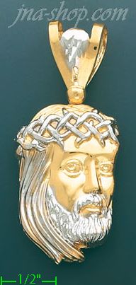 14K Gold Jesus Christ Religious Charm Pendant - Click Image to Close