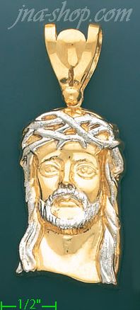 14K Gold Jesus Christ Religious Charm Pendant - Click Image to Close