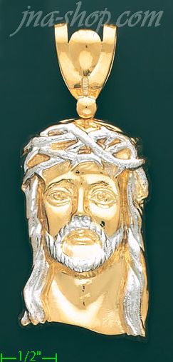 14K Gold Jesus Christ Religious Charm Pendant - Click Image to Close