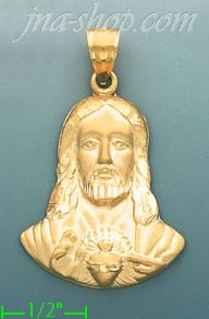 14K Gold Jesus Christ Religious Charm Pendant - Click Image to Close