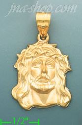 14K Gold Jesus Christ Religious Charm Pendant - Click Image to Close