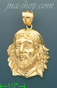 14K Gold Jesus Christ Religious Charm Pendant - Click Image to Close