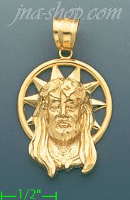 14K Gold Jesus Christ Religious Charm Pendant - Click Image to Close