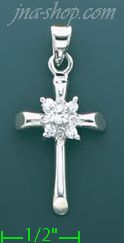 14K Gold Cross Charm Pendant - Click Image to Close