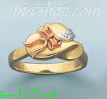 14K Gold Ladies' Ring - Click Image to Close