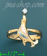 14K Gold Ladies' Ring - Click Image to Close