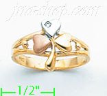 14K Gold Ladies' Ring - Click Image to Close