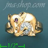 14K Gold Ladies' Ring - Click Image to Close