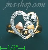 14K Gold Ladies' Ring - Click Image to Close