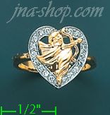 14K Gold Ladies' Ring - Click Image to Close