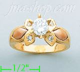 14K Gold Ladies' Ring - Click Image to Close