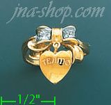 14K Gold Ladies' Ring - Click Image to Close